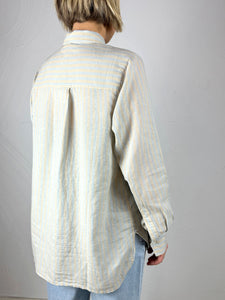 'Elinda' Stripe Linen and Cotton Blend Shirt