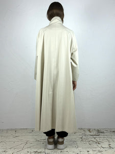 Long Ivory Cotton Dust Coat