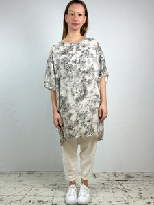 Floral Print Linen Tunic