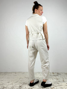Pinstripe Linen Trousers-410