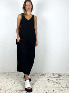 V-Neck Textured Maxi Dress with Pockets 2 Colours