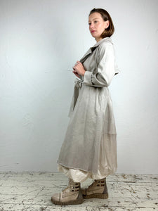 Cotton Trench Coat with Silk