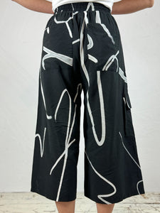 Printed Culottes Trousers-520