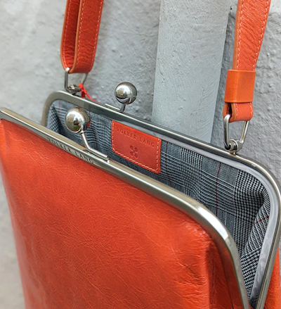 Vintage leather Lola crossbody hand bag by German brand Volker Lang
