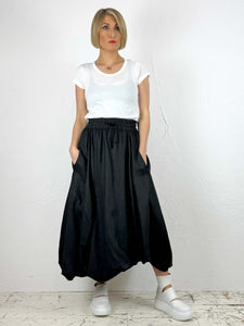 Coated Midi Skirt in Bone or Black '080'