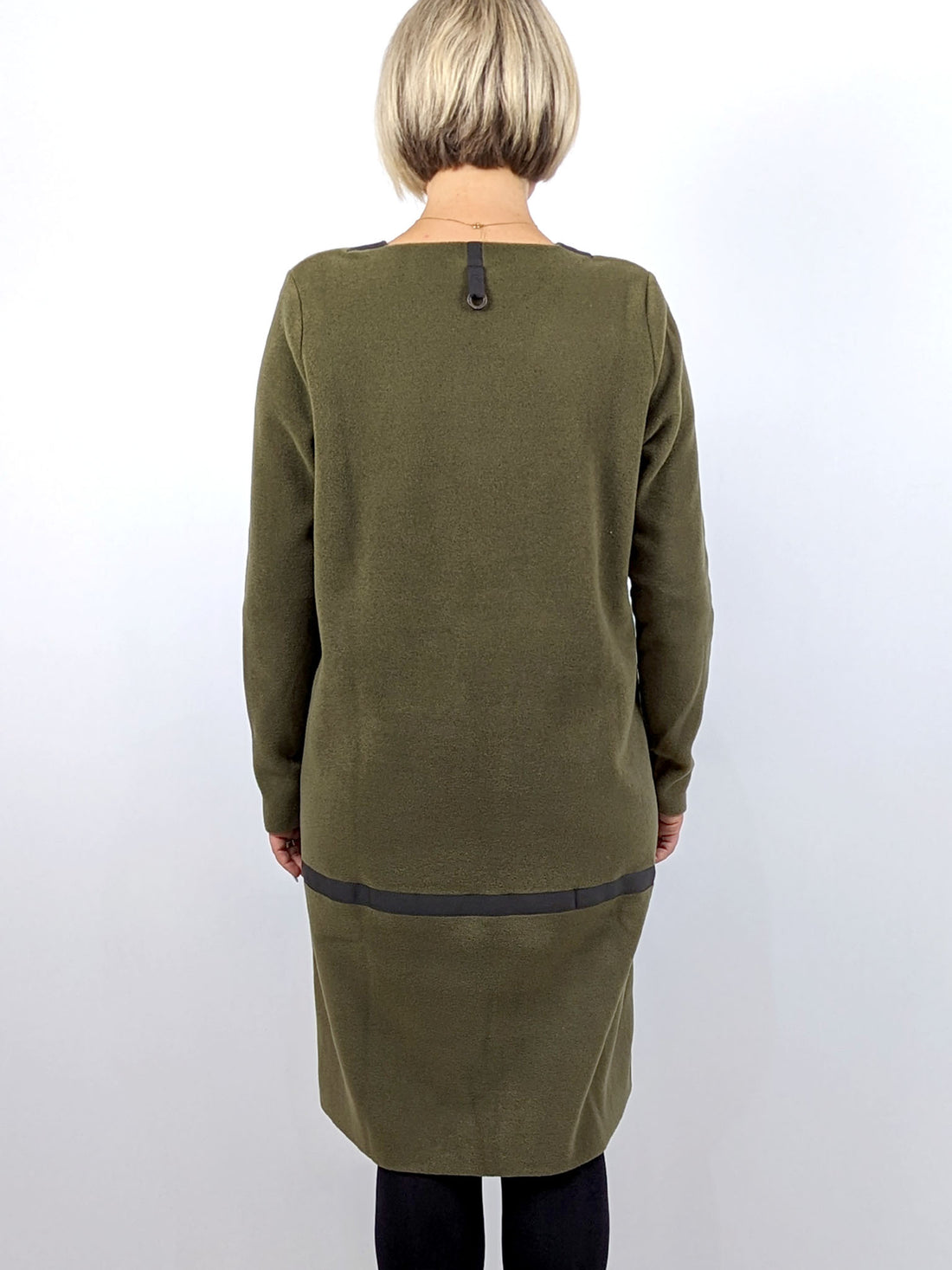Henriette Steffensen 3245 Long Sleeve Fleece Dress - MOSS