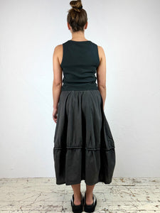 Black Cotton Skirt-440