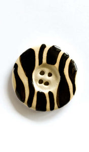Handmade Black and White Statement Sewing Button L336