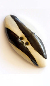 Handmade Black and White Striped Sewing Button L504