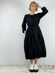 Long Sleeve Cotton Midi Dress