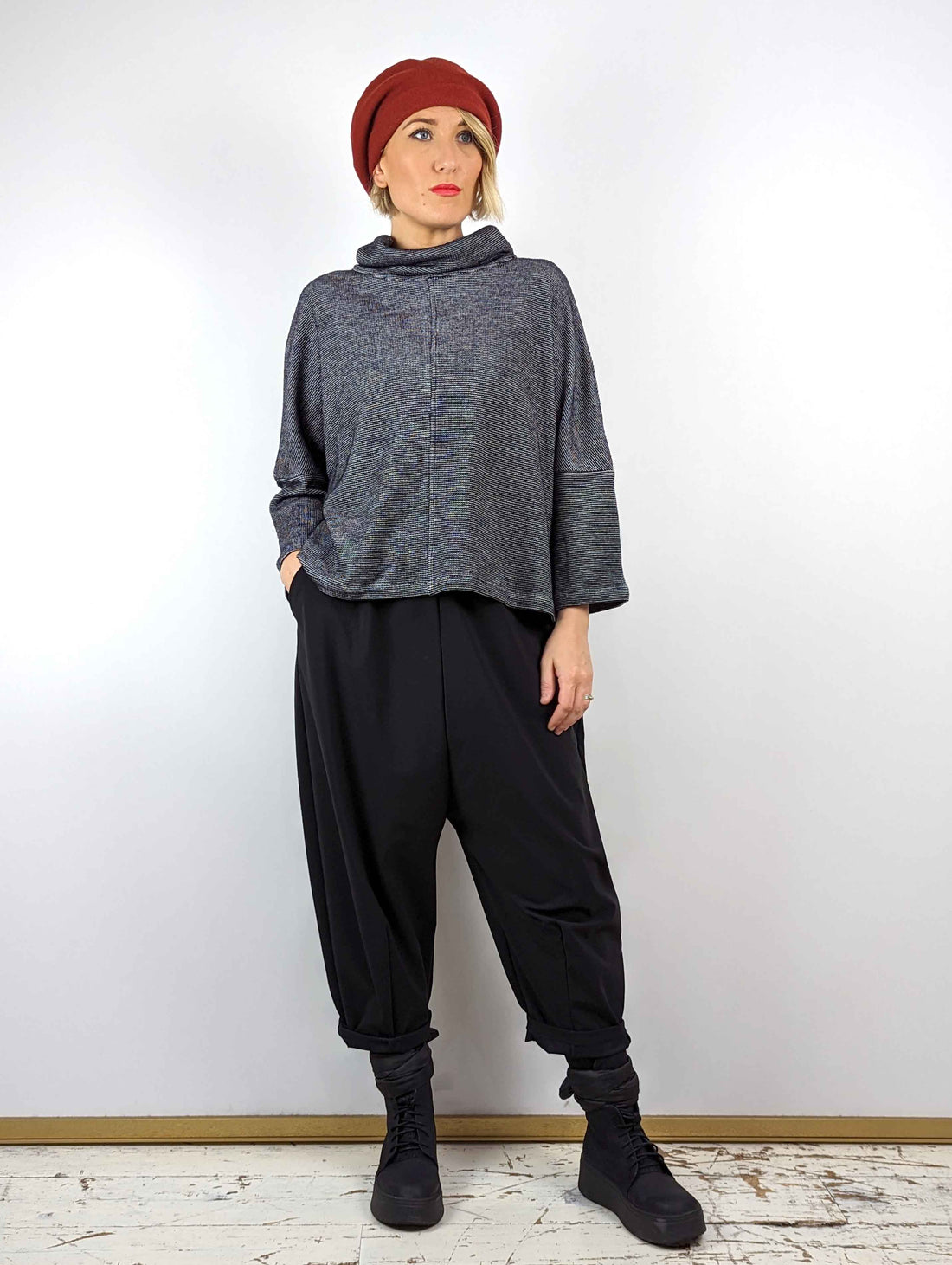 Clemente DARI Boxy Poloneck Top