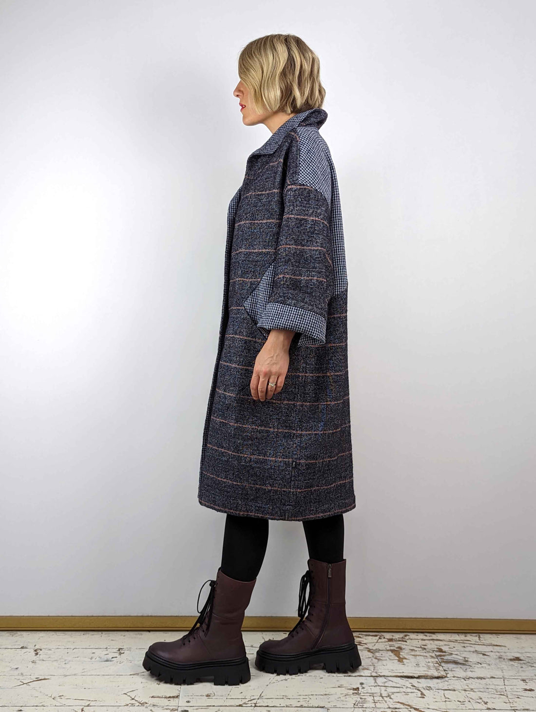 Clemente Mande Reversible Coat - Night/Orange