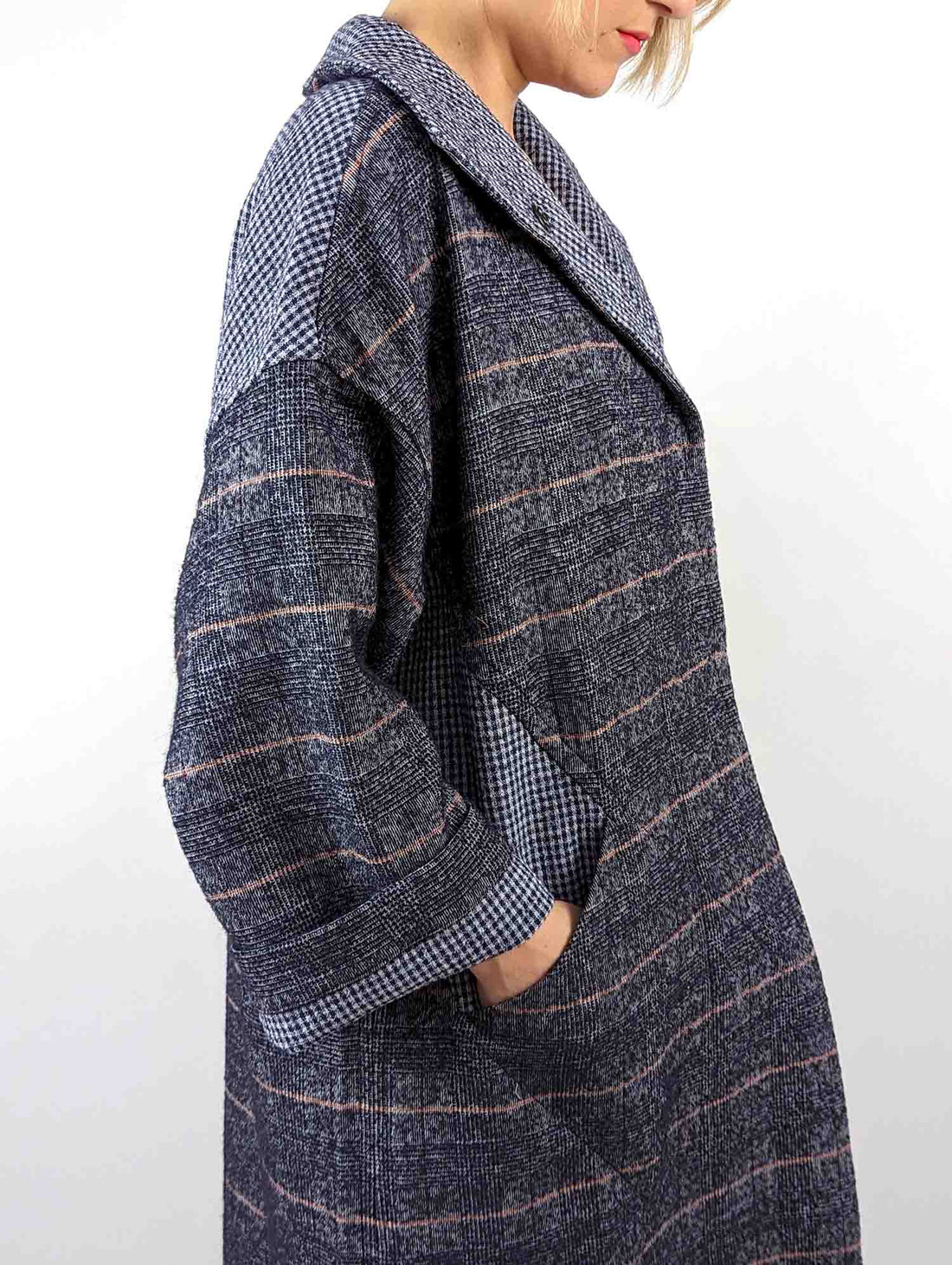 Clemente Mande Reversible Coat - Night/Orange