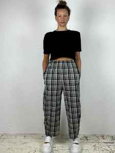 Check Pleated Trousers 2 Colours
