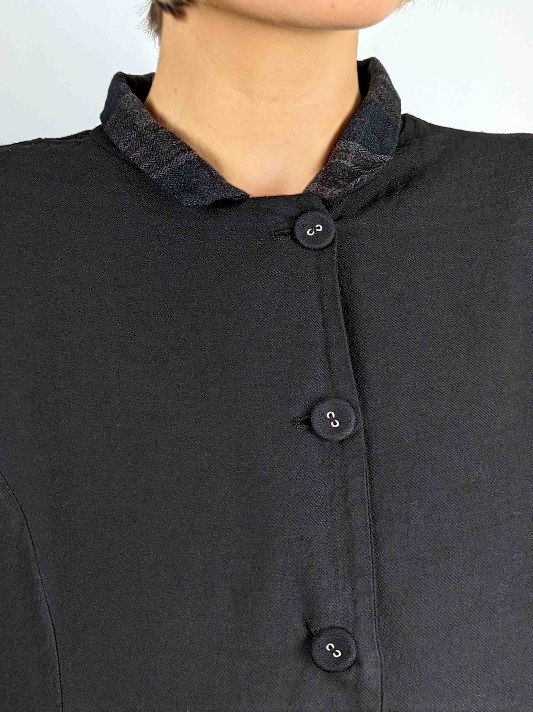 Amici Cotton + Linen Short Jacket - BLACK