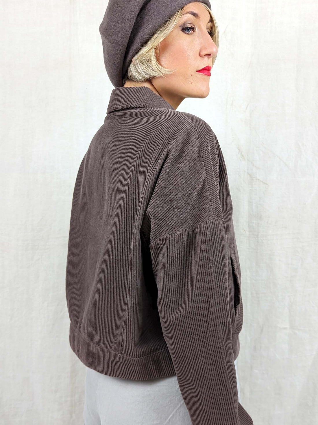 MES SŒURS & MOI CACHACA Corduroy Jacket in TAUPE