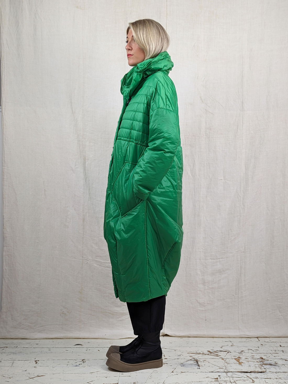 Bize Padded Quilted Cocoon Coat