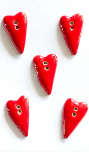 Handmade Red Heart Sewing Buttons L200