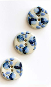 Handmade Blue Floral Sewing Buttons L514