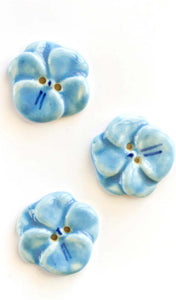 Handmade Blue Flowers Sewing Buttons L99