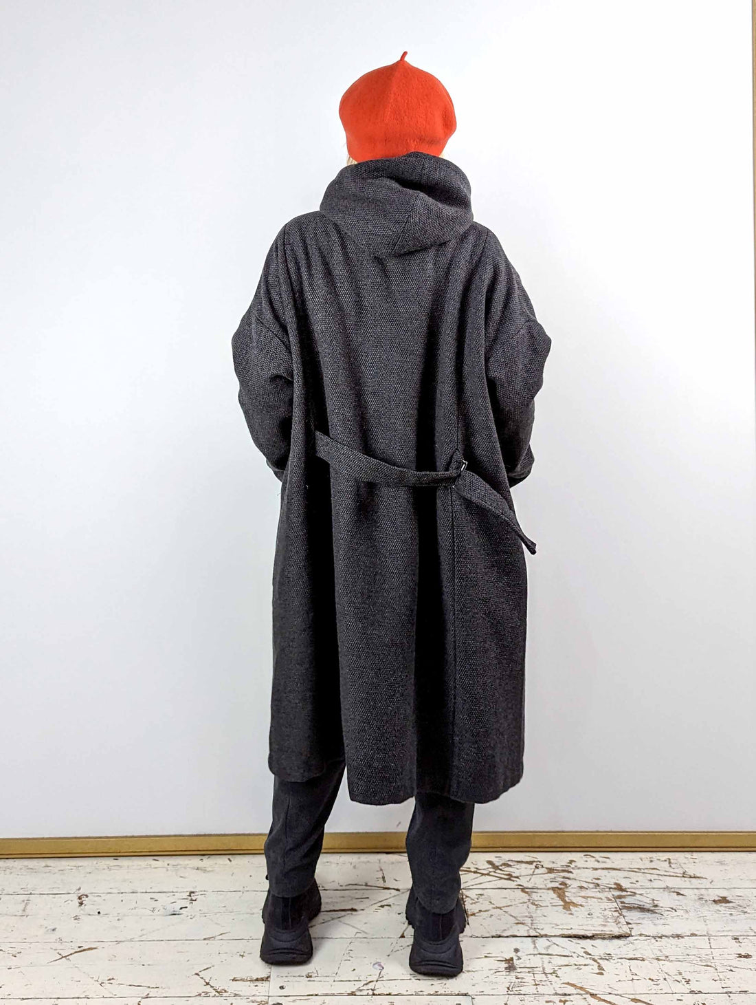 Lurdes Bergada 150 Long Tweed Coat - GREY