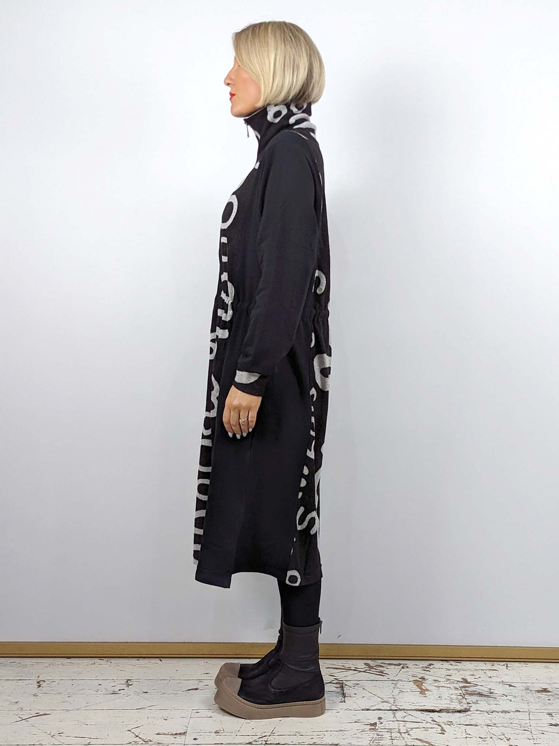 Elsewhere LUCELIA Malayalam Print Long Jacket/Dress