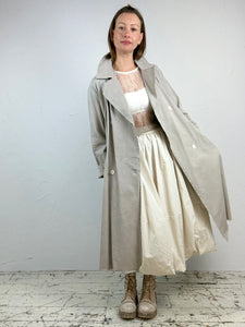 Cotton Trench Coat with Silk