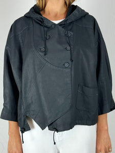 Lightweight Coated Jacket with Hood '060'