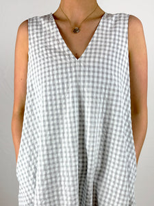 Sleeveless Gingham Milan Dress