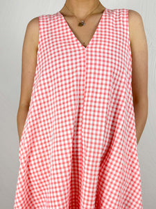 Sleeveless Gingham Milan Dress