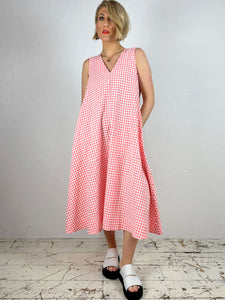 Sleeveless Gingham Milan Dress