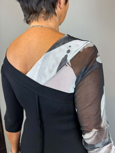 Contrast Sleeve A-Line Dress - RARE