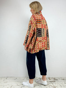 Palmira Quilted Jacket - Red Pattern