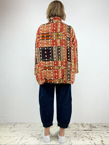 Palmira Quilted Jacket - Red Pattern