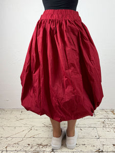 Double Layer Parachute Skirt in Hot Chilli Red '3300305'