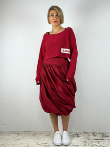 Double Layer Parachute Skirt in Hot Chilli Red '3300305'