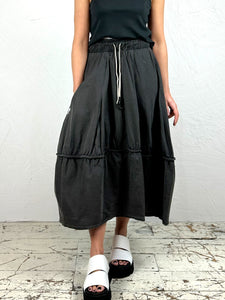 Black Cotton Skirt-440