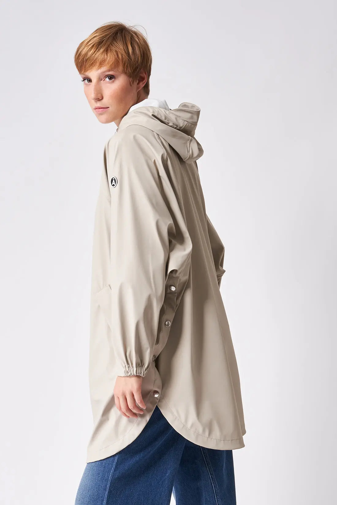 TANTA SKY PONCHO - WATERPROOF RAIN MAC - STONE