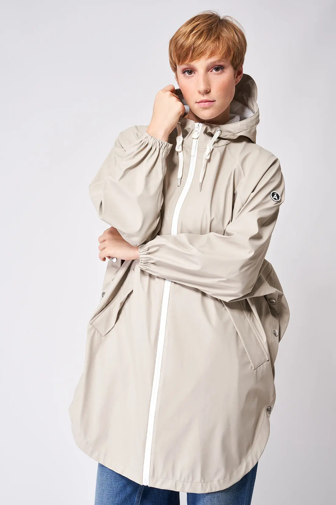 TANTA SKY PONCHO - WATERPROOF RAIN MAC - STONE