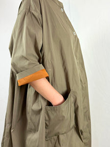 Khaki/Orange Oversized Coat