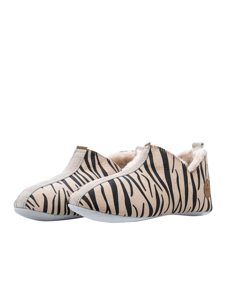 Sheepskin Slippers - Tiger on Honey