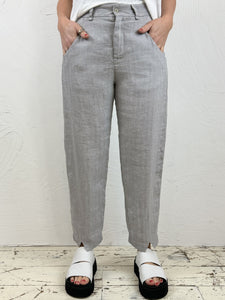 Light Grey Herringbone Trousers