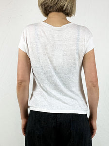 White Linen T-Shirt