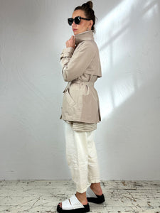 Short Belted Trench Coat Jacket