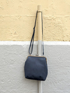 Volker Lang Handbag Mata - Velvet Charcoal Blue Woman