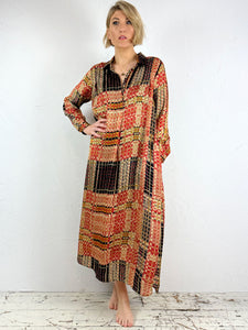 Paolina Patterned Silky Dress