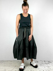 Black Cotton Skirt-440