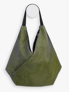 IN-ZU Bevel Bag - Black and Lime Hive