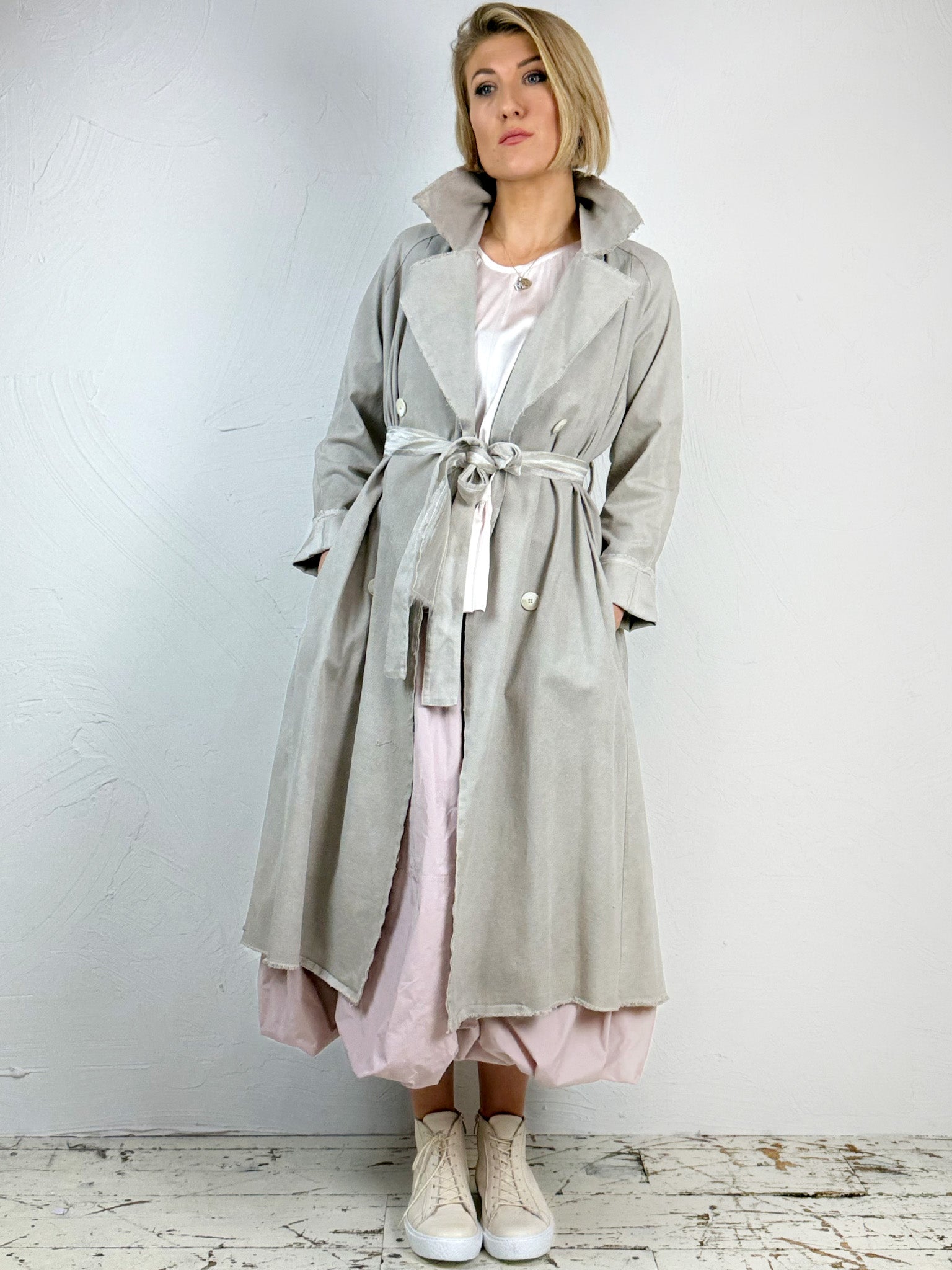 ジャケット・アウター COTTON SILK OFFICER TRENCH COAT .004 COTTON SILK OFFICER TRENCH COAT .004