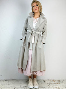 Cotton Trench Coat with Silk